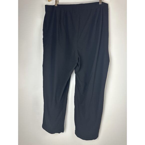 Eileen Fisher Washable Stretch Crepe Pants Full Length Blk Pockets Plus Size 3X - Picture 5 of 9